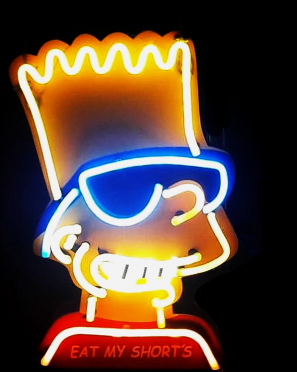 Bart Eat My Shorts Neon Sign